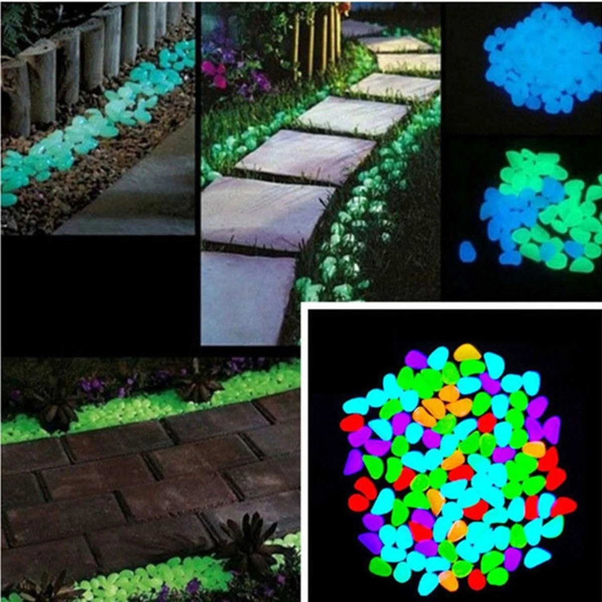 Glow In The Dark Stones Pebbles Aquarium