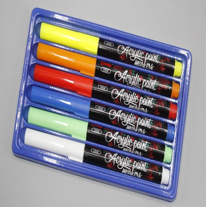 Acrylic Paint Markers Pack of 6 (CM018#-6)