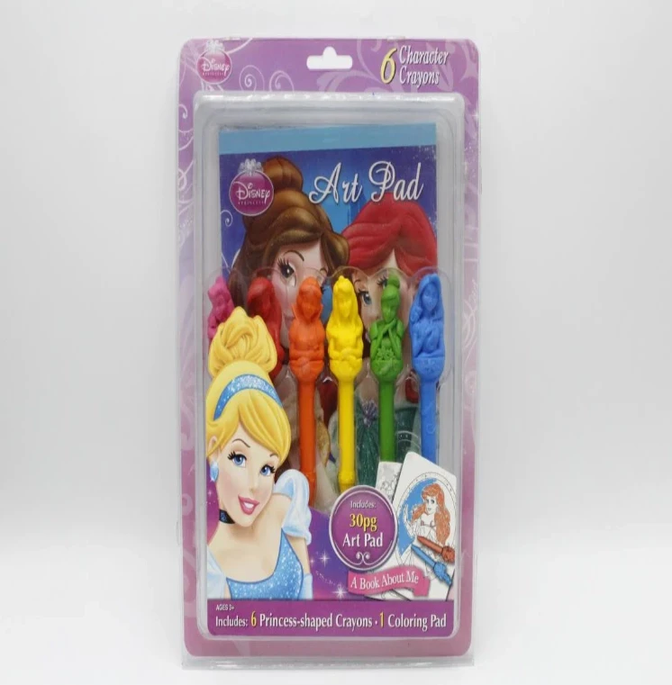 Princess Shaped 6 Crayons Art Coloring Pad Set (20896)