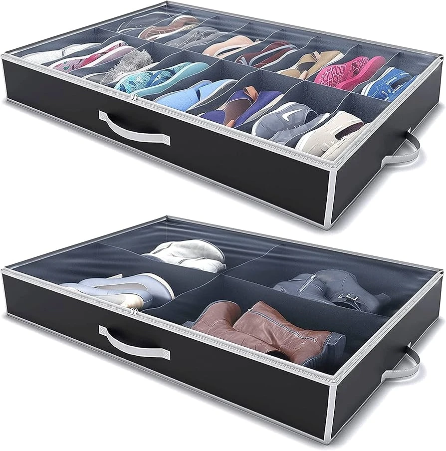 Home Fabric Under Bed Shoe Organizer