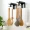 6 Hooks Kitchen 360° Rotating Hook Storage Rack Spoon Pan Pot Organizer - Black