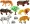 Wild small Animal Jungle Toys For Kids/School Projects-Pack of 6 different animals And tree