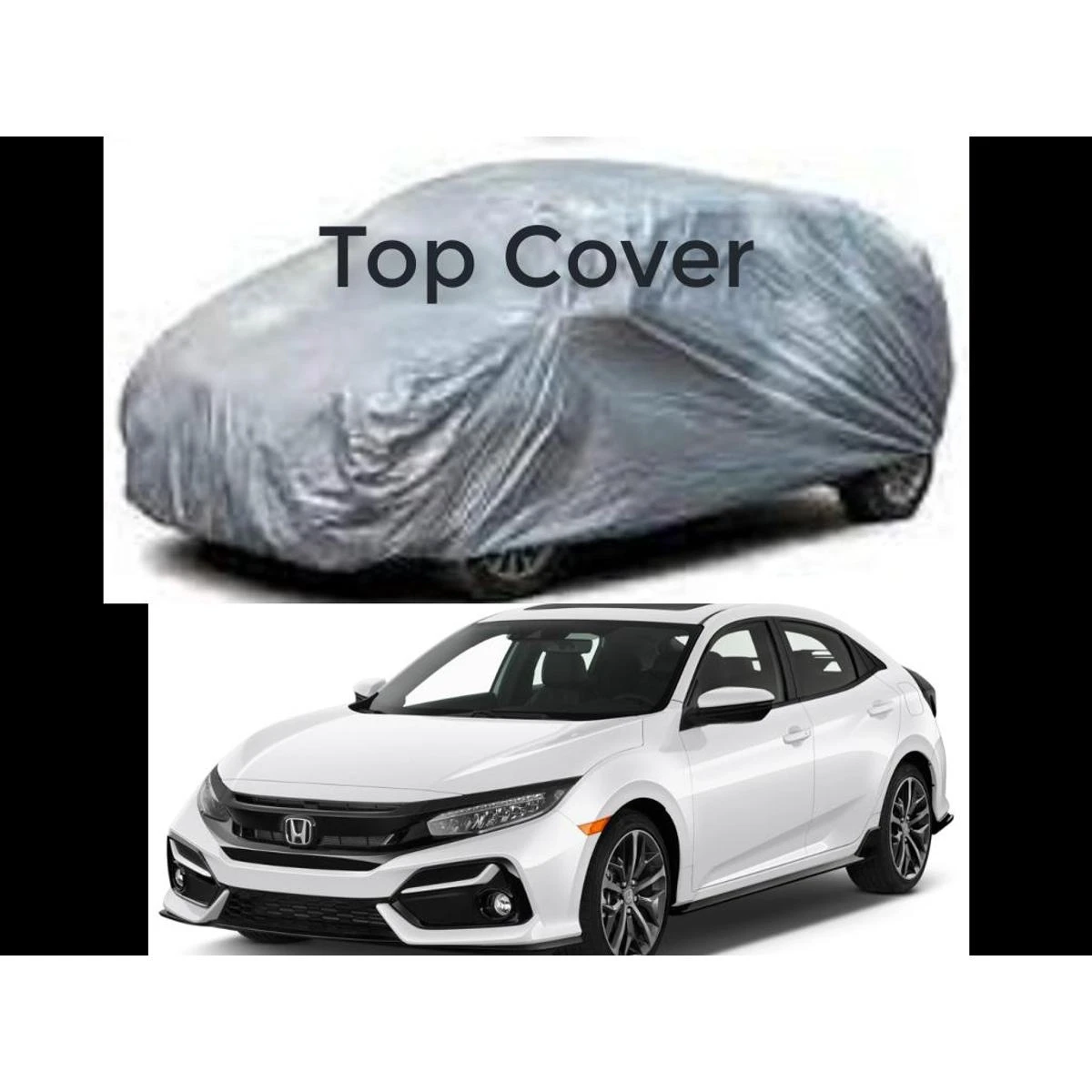 Car Top Cover For Honda Civic Silver Parachute Material Dust Proof