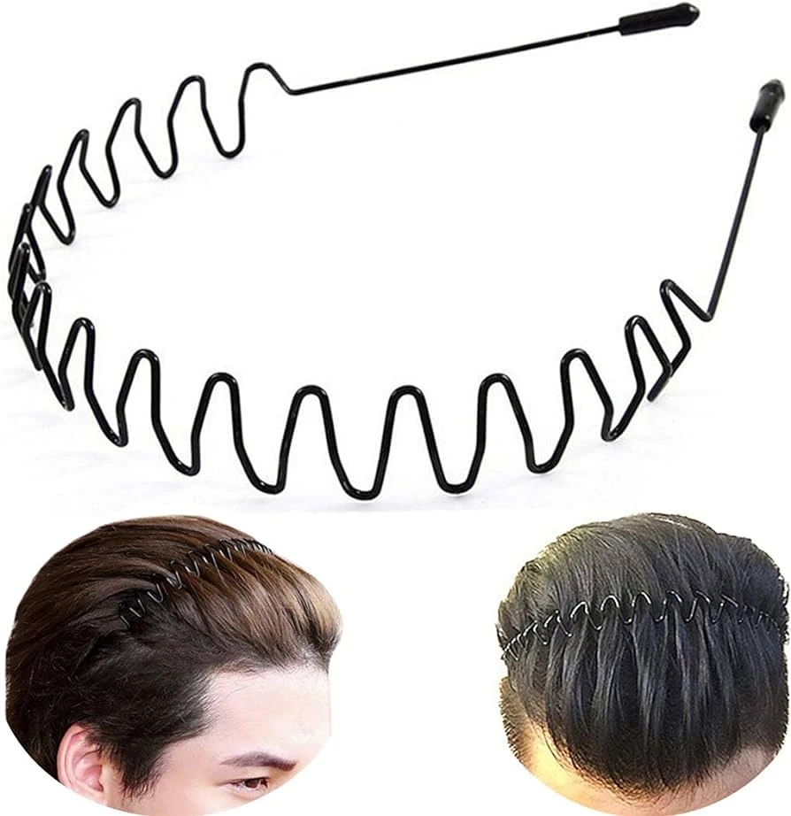 Black Metal Sports Hairband Headband