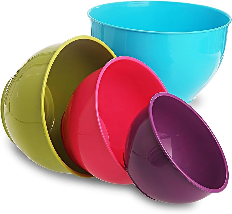 6 Pcs Plastic Bowls/Katori Set In 3 Colors