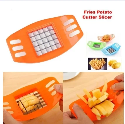 BWS Potato French Fries Cutter - 2 Pcs - Orange ! !