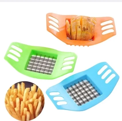 BWS Easy To Cut Vegetable Steel Potato French Fries Chips Slicer Cuutter Slicers Chopper Chips Making Tool Potato Cuutting Tool !