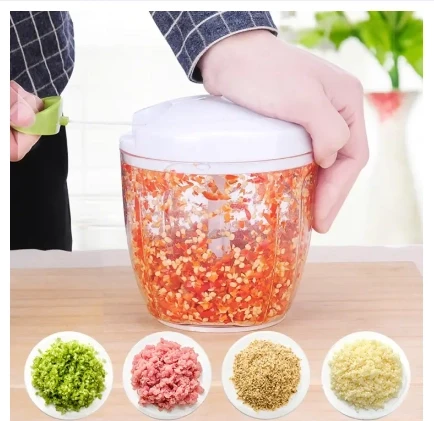 Vegetable Chopper Speedy Chopper Food Grater large 5 Blades Multifunctional - Hand Pull :