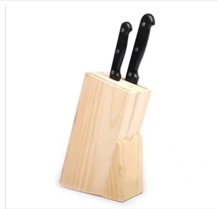 High Quality Knife Block Pure Wooden - 6 Slots