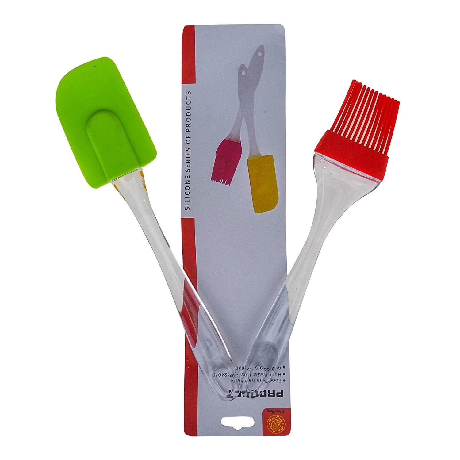 Silicone Brush and Spatula Pair - 2 in 1 set, Baking, Decorating, BBQ