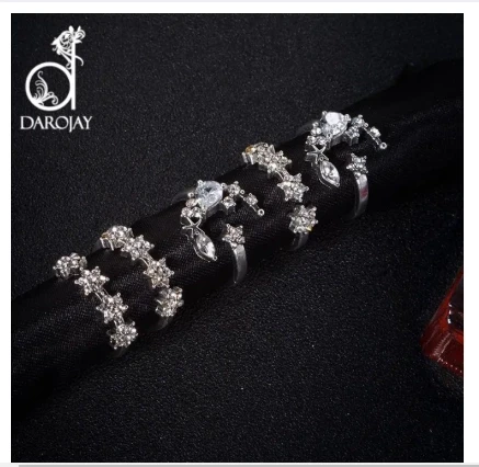 5 Rings Set New Bohemian Vintage Women Alloy Star Moon Shape Finger Rings Punk For Women