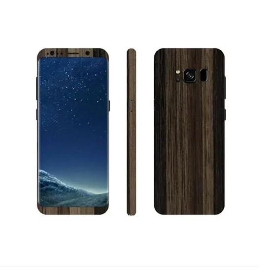 Samsung Galaxy S8 Brown Stripped Wooden Texture Mobile Skin