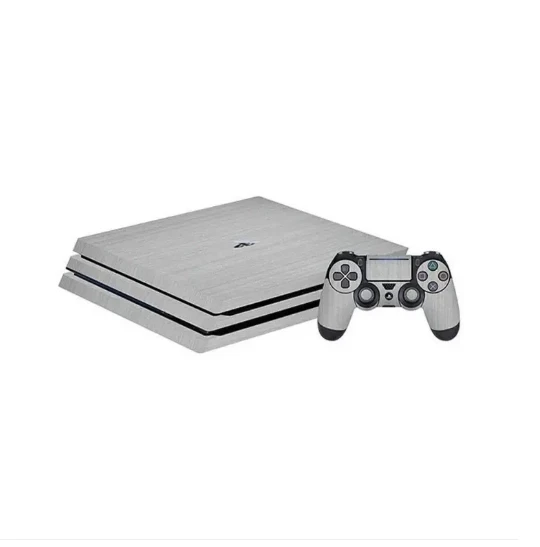 PS4 Brushed Metal Texture Skin - Silver