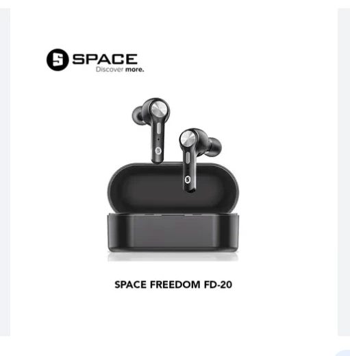 Space Freedom FD-20 Wireless Active Earphone TWS Technology