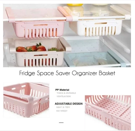 Fridge Organizer Fresh Spacer Layer Storage Rack Drawer Basket Refrigerator Pull-out Drawers | Adjustable And Stretchable