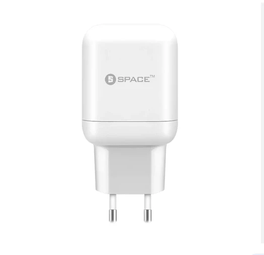 Space Dual Port USB Wall Charger With Micro USB Cable (WC-103)