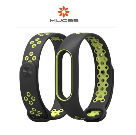 MEGA SALE BUNDLE - 1 Screen Protector + 1 SPORTS Strap For Mi Band 2 (Black & Green Tone) by Mi Jobs