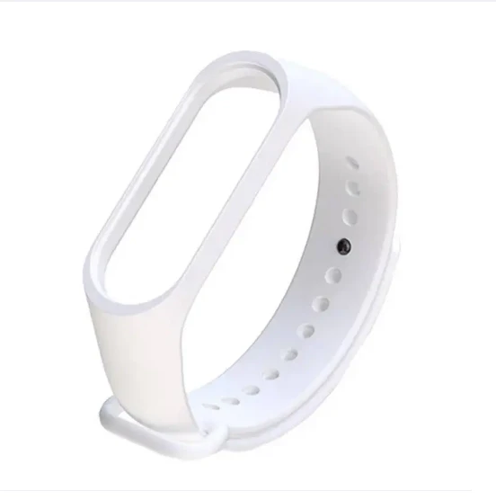 Excellent Quality Strap (WHITE) For Mi Band 3 and Mi Band 4 + Screen Protector