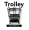 STM Trolley 3 Trey With Wheels Moving Trolley Side Table