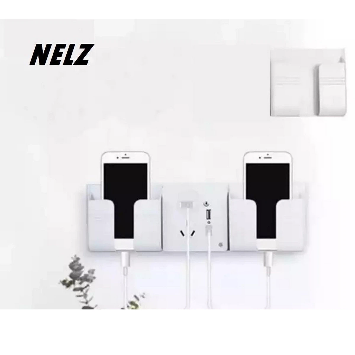 MOBILE WALL HOLDER SOCKET PHONE CHARGING HOLDER, Wall Mount Phone Charging Holder