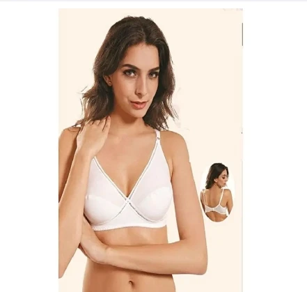 Angel White Cotton Bra For Women