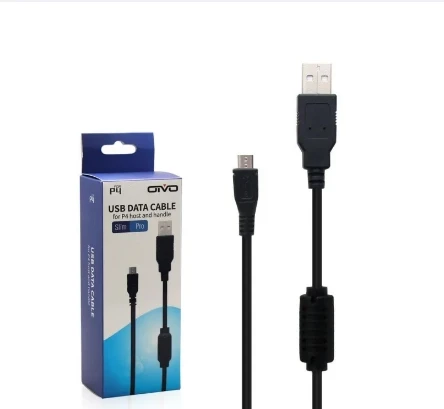 Otvo 6.5 Inches Hi-Speed USB Male 2.0 A Cable Compatible with PS4 Slim Gamepad Controller IV-P4S001