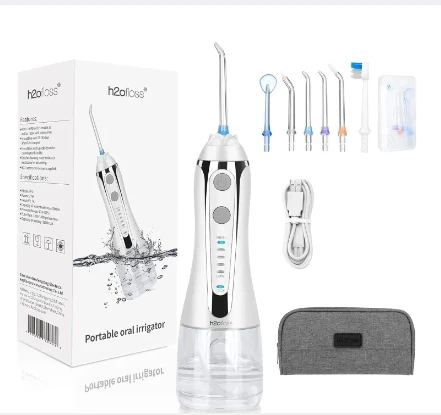 H2O Water Flosser Portable Dental Oral Irrigator with 5 Modes