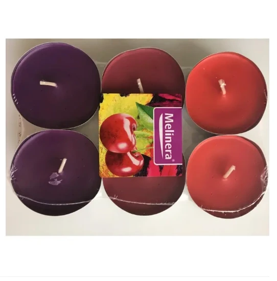 Melinera Apple Spice Scented LARGE Romantic Tea Light Floating Home Decoration Candle 6 Pieces/Set