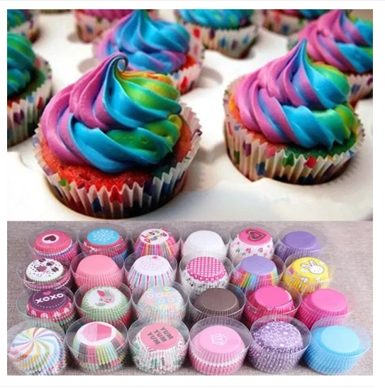 100 pcs/lot Paper Cup Cake Liners Baking Cup Muffin Kitchen Cupcake Cases Cake