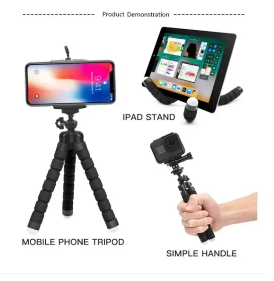 Universal Smartphone Mini Flexible Tripod Sponge Octopus Stand Handle Grip For All Smartphones Camera