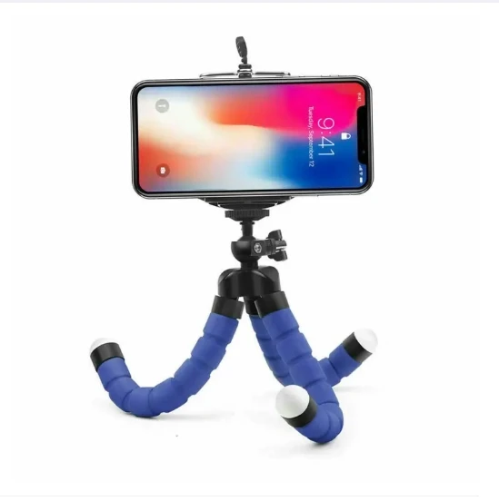 Universal Mini Tripod Stand In Blue Colour