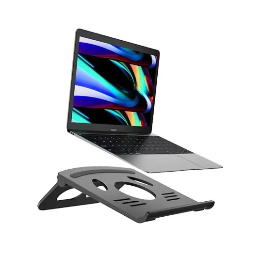 Folding Laptop Holder 3pcs Laptop Stand Black Stand Tabletop Accessories Portable Computer Desk Computer Mount Clamp Office Laptop Holder Anti- Laptop Bracket Laptop Riser Holder