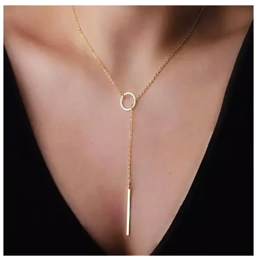 Elegant Gold Hollow Circle Necklace for Weddings and Stylish Women