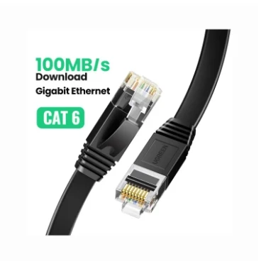 UGREEN Cat6 UTP Flat Lan Cables 3M Black 50186