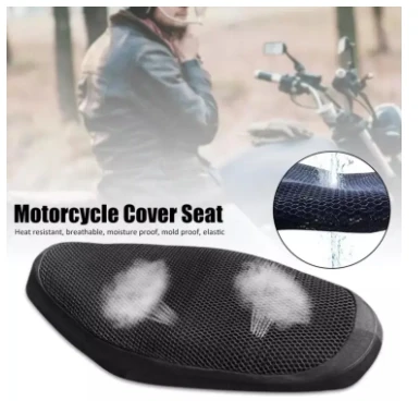 XL Motorcycle Seat Heat Mesh Net Cover Sunscreen Cool Cushion Protector Sun Block Heat Insulation Mesh Pad