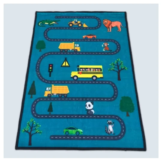 Car Road Track Kids Rug