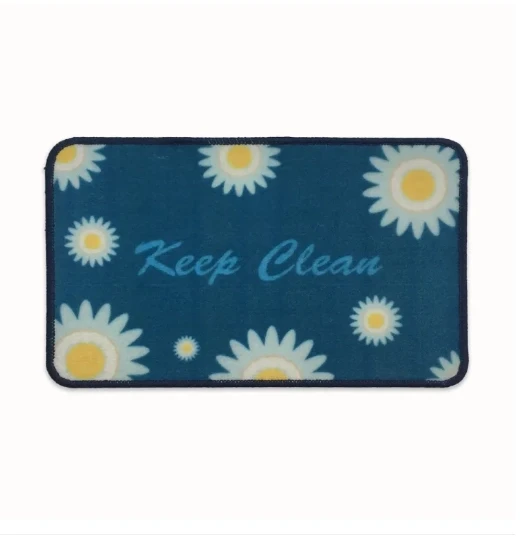 Digital Printed door mat for home decor with back grey felt in 45 x 70 cm