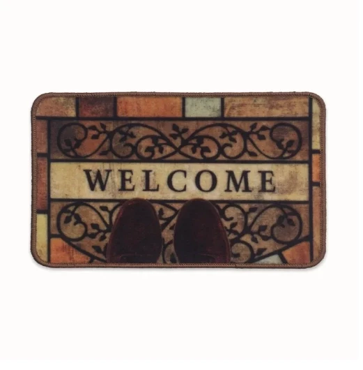 Digital Printed door mat for home with back felt in 45 x 70 cm