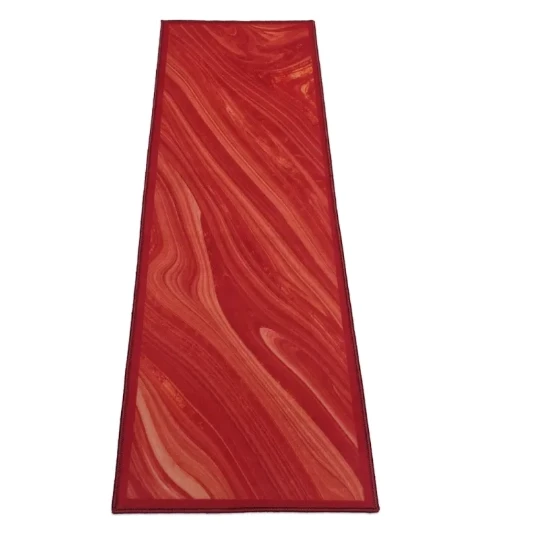 Marbel Red runner rug for home 2x6ft