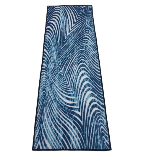 Classic Flora Blue waves Runner Rug for home 2x6ft