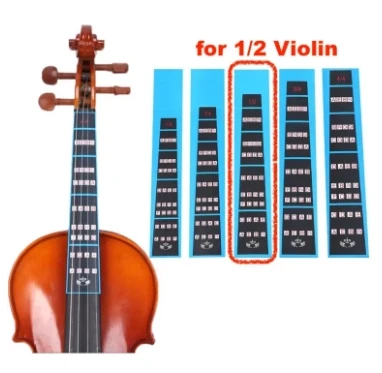 Violin Finger Guide Fingerboard Sticker Fretboard Marker Label Finger Chart for Size 1/2 Violin