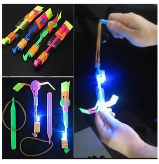 Arrow Rocket Helicopter Flying Toys for Kids, Amazing LED Light Fun Outdoor Entertainment for Hours of Playtime