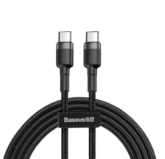 BASEUS CAFULE TYPE-C / TYPE-C CABLE CATKLF-HG1 - 2M - BLACK / GREY