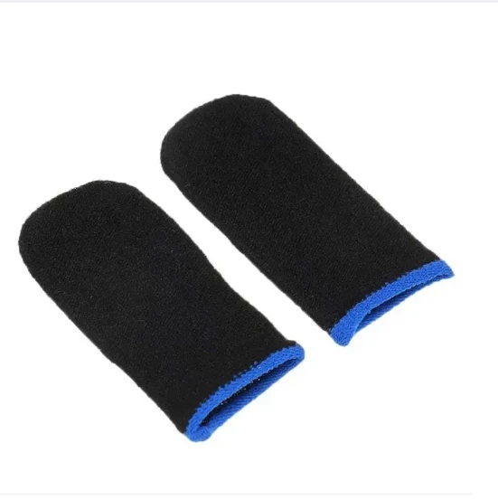 Mobile PUBG Game Controller Thumb Finger Sleeve Anti-Sweat Breathable Full Touch Screen Sensitive Shoot Aim Joysticks Thumb Grips for PUBG - Blue Border