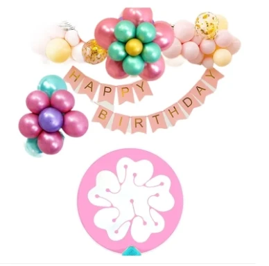 Flower Shape Balloon Clip Happy Birthday Decoration Birthday accessories Balloons for Birthday , Anniversary , Engagement , Bridal Shower