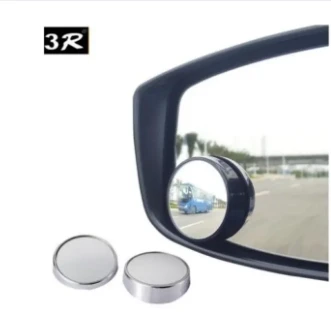 3R 1 Pair Blind Spot Mirrors Vehicle Rear View Wide Angle Round Convex Mirror