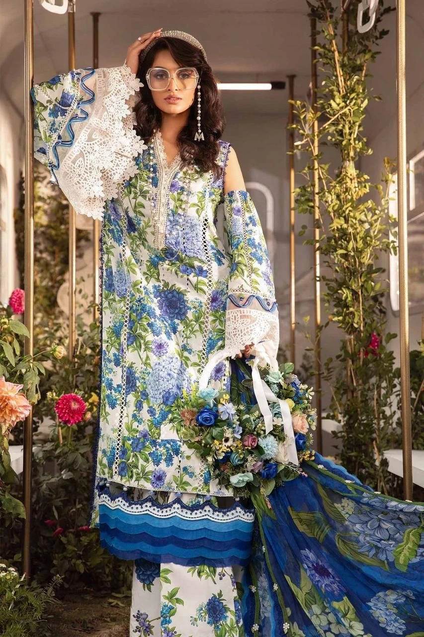 MARIA b- - Presented Luxury  Digital Printed on fine  lawn