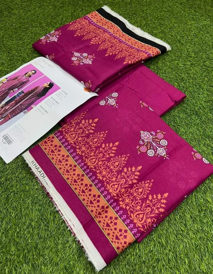 Khaddi Original 3pc Printed Collection Fabric Lawn