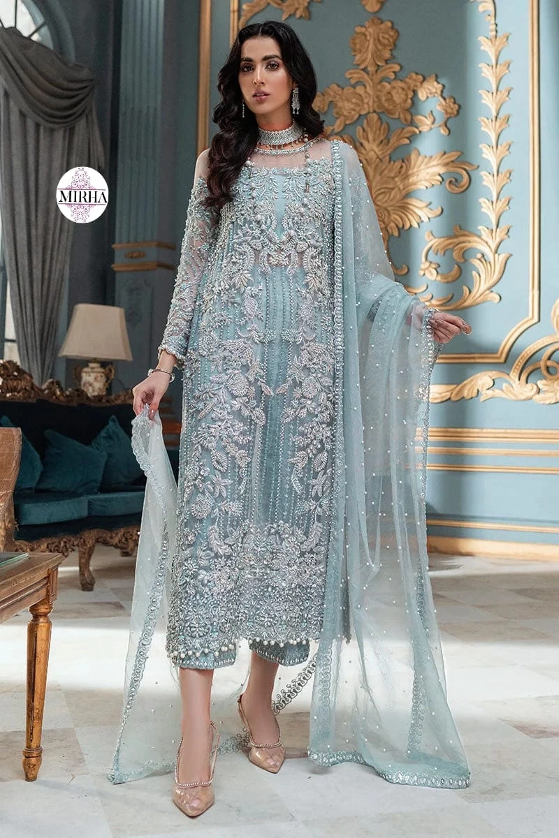 LAAM FABRIC Full NET Suit With SATIN SILK