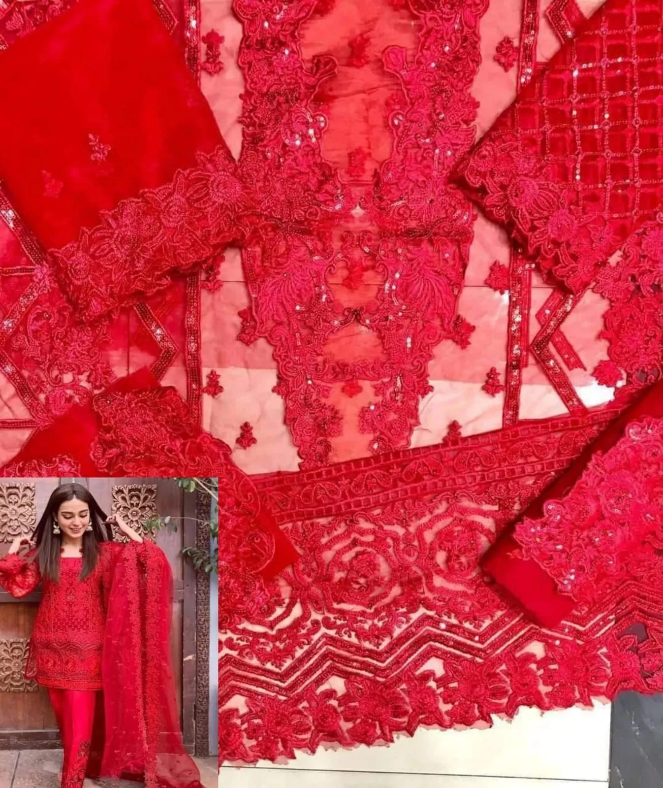 ZAINAB CHOTANI FABRIC (SHIRT).....NET (DUPATTA)....NET (TROUSER)....MALAI